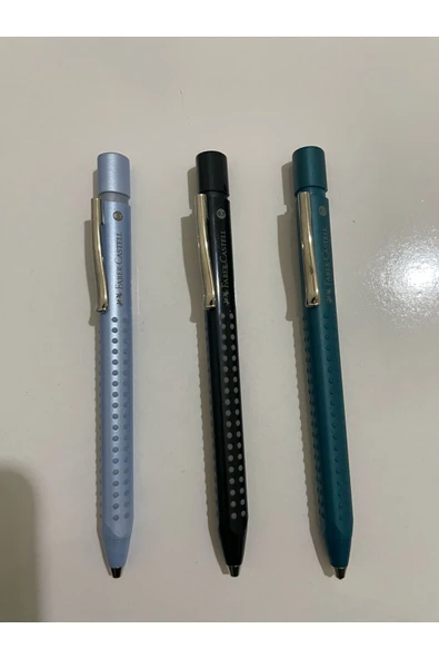 Faber Castell Grip 2011 0.7 Siyah- Yeşil - Açık Mavi Versatil Kalem Set - 3