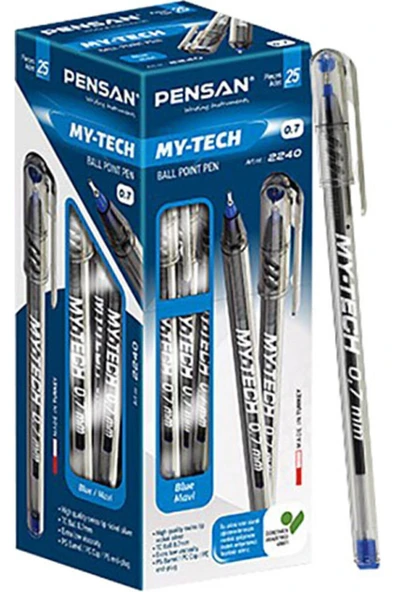 Pensan My-tech Tükenmez Kalem 0.7 Mm Mavi 25'li
