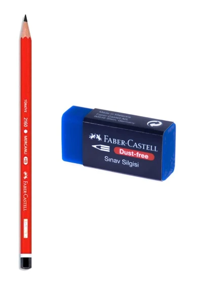 Faber Castell Kırtasiye Okul Seti Fırsat Ürünü Set 1 Adet Kurşun Kalem + 1 Adet Sınav Silgisi