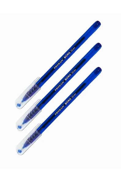MİCOKRTSYE Pensan büro 1.0mm tükenmez kalem 3 adet mavi
