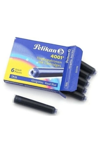 Pelikan Dolmakalem Kartuşu 4001 Kısa Royal Mavi 6 Lı