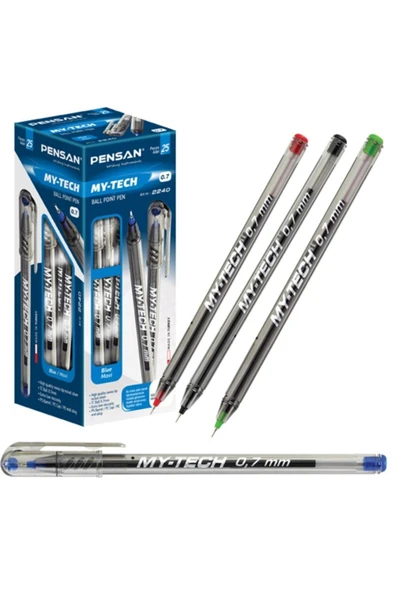 Pensan My-tech Tükenmez Kalem Mavi 0,7 Mm Mega Set ( 20 Mavi+20 Siyah+10 Kırmızı )