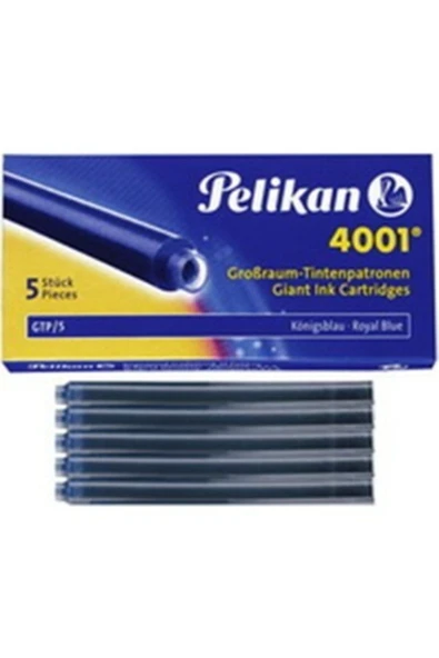 Pelikan Dolmakalem Kartuşu 4001 Uzun Royal Mavi 5 Li