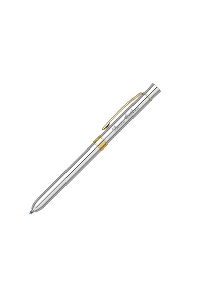 Scrikss Isme Özel Multifonksiyon Kalem 0.5mm Trio 93 Gold Krom - 2