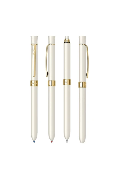 Scrikss Isme Özel Multifonksiyon Kalem 0.5mm Trio 93 Gold Krom - 4