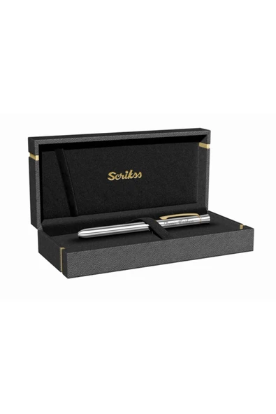 Scrikss Isme Özel Multifonksiyon Kalem 0.5mm Trio 93 Gold Krom