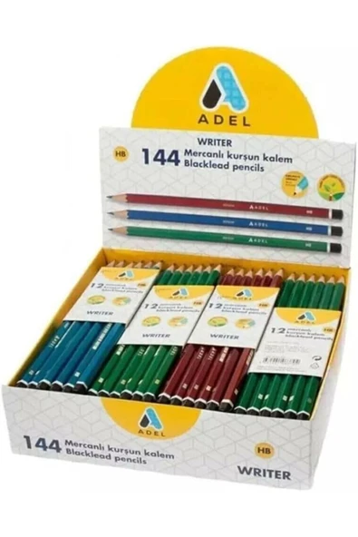 Adel Wrıter Mercanlı Kurşun Kalem 12'li Hb Özel Yapıştırma Sistemi - 2