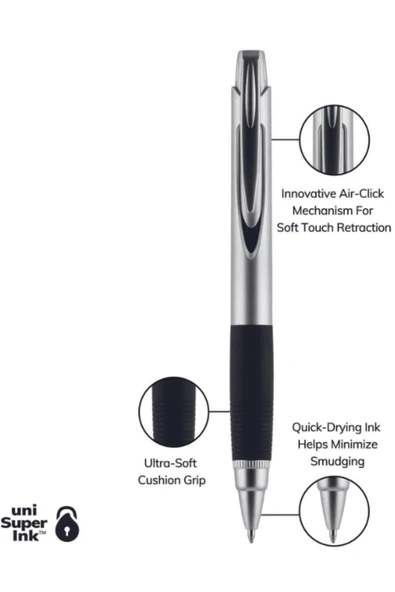 Uni -ball Sxn-310 Gümüş Basmalı Jetstream 1.0 Kalem