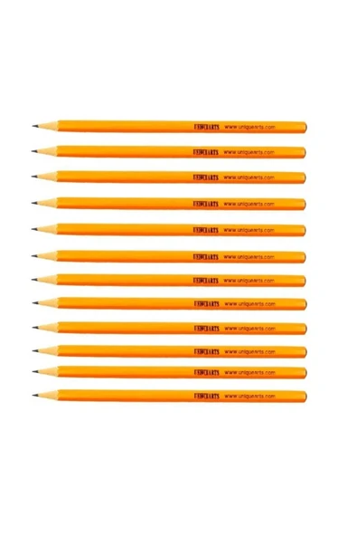 PERFECT Uniquearts Sarı Kurşun Kalem 12 Adet Ucu Açılmamış