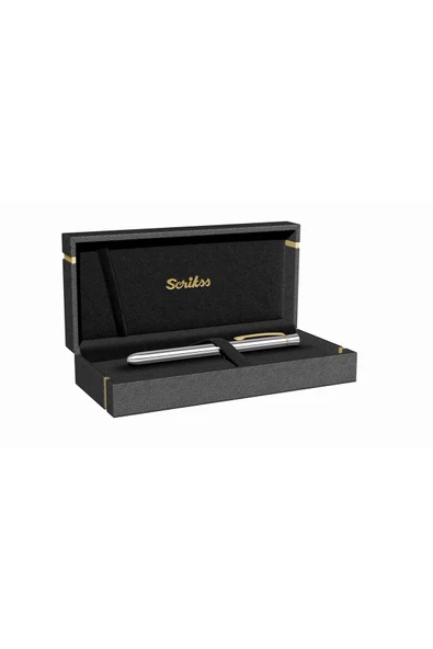 Scrikss Isme Özel Multifonksiyon Kalem 0.5mm Trio 93 Gold Krom - 7