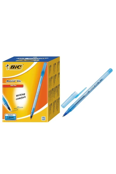 Bic Round Stick Mavi Tükenmez Kalem 60'lı