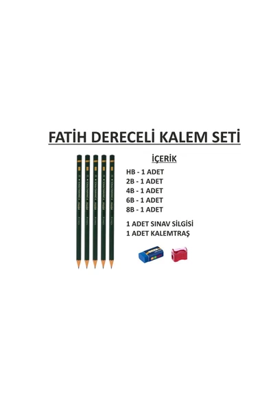 Fatih Dereceli Kalem Seti Karakalem