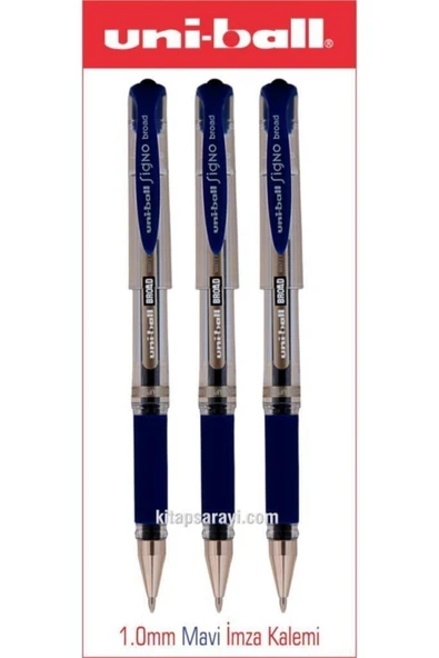 UNİ-BALL  Signo Broad 1.0 Mm Mavi Imza Kalemi 3 Adet
