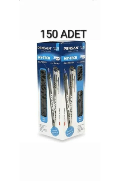 Pensan 150 adet pensan my tech mavi tukenmez kalem