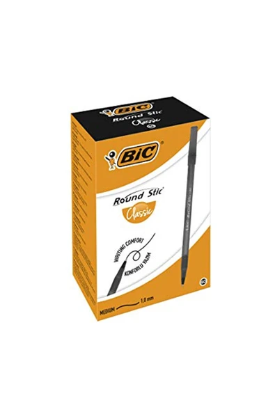 nina zone Bic Round Stick Tükenmez Kalem Siyah 60'lı
