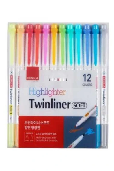 Dong-A Donga Twınlıner Soft Fosforlu Kalem 12 Li Set