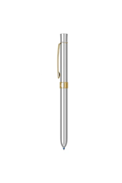 Scrikss 93 Trio Multifonksiyon Gold Krom Kalem - 6