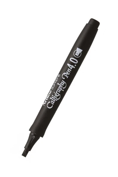 artline Kaligrafi Kalemi Siyah 4.0 Mm Düz Kesik Uç Supreme Calligraphy 1 Adet Kesik Keçe Uçlu Kaligrafi