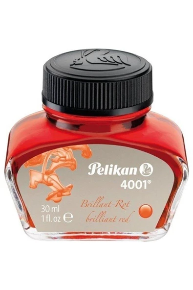Pelikan 4001 Dolma Kalem Mürekkebi 30 Ml. 1 Kırmızı + 1 Siyah + 2 Mavi - 4