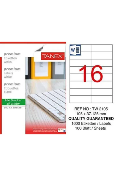 Tanex 5 Lazer Etiket
