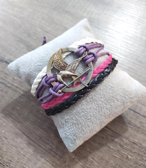 Kuş Figürlü Ayarlanabilir İp Bileklik ürün görseli