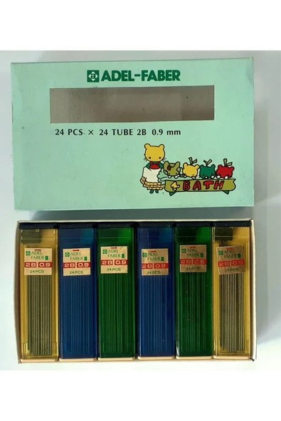 Faber Castell 2b  Min 1.0 Mm, (0,9 Mm) 12 Uçlu Tüp Adel Faber 24 pcs adet her kutucukta
