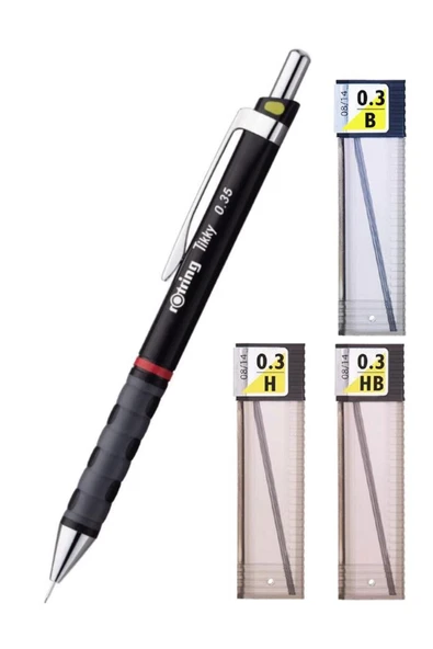 Artlantis 0.3 / 3.5 Mm Tikky Uçlu Kalem Siyah Renk 1 Adet Tombow H - B - Hb Dereceli Uç Teknik Çizim Kalemi 3