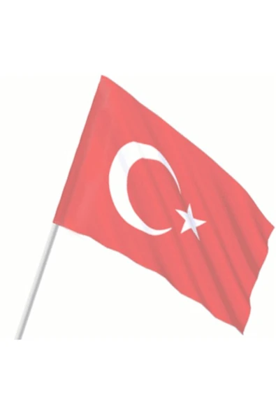 KIRTASİYEM Raşel Kumaş Sopalı Türk Bayrağı 35*60 Cm 3 Adet