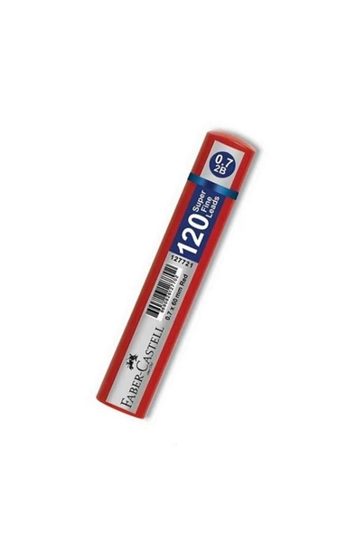 Faber Castell 0.7 Kalem Ucu Min Faber Grip 2b 120 Li 0,7 Uç Kırmızı Tüp 1 Paket