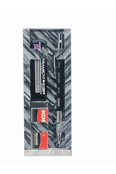 Edico Siyah Edıco Ed1560 Versatil Kalem 0.7mm Set