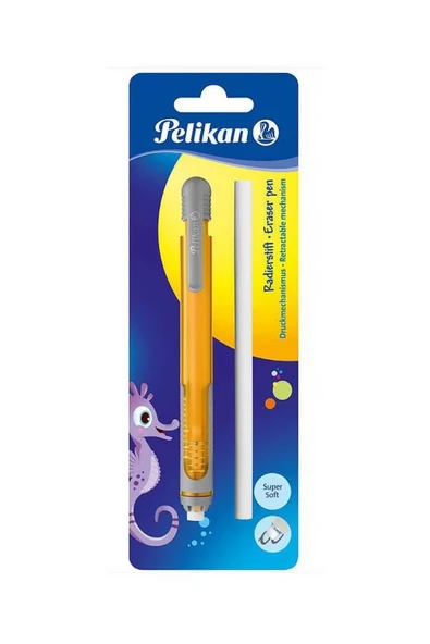 Pelikan Kalem Tipi Silgi Yedekli Blister Sarı