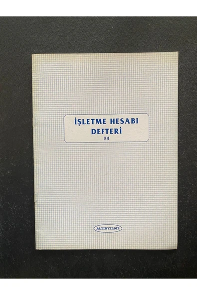 AOZ DEKOR Altınyıldız İşletme Hesabı Defteri Numaralı 24 Yaprak