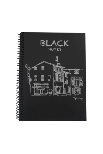 GÜRMAT 17x24 Siyah Yapraklı Defter Spiralli 40 Yaprak