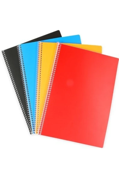 Tigra A4 Spiralli Defter Plastik Kapak Çizgili 60 Yaprak Td-060/1 (6 Li Paket)