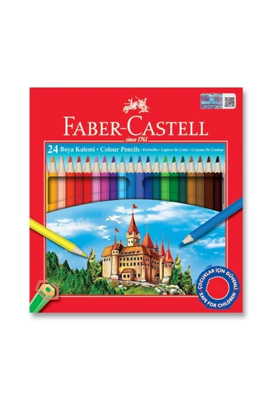 Faber Castell Tam Boy 24 Renk Kuru Boya