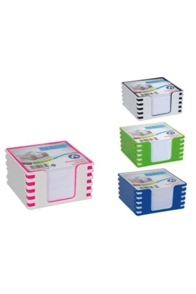 3A Küb Blok 9*9 Cm500 Sayfa Plastik Çift Kat Kutu Ark
