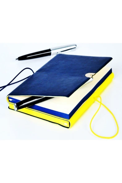 KESKİN COLOR Taraftar Defter Esnek Kapak. 180 D Açılabilir 11x16 50 Sf. Sarı/lacivert