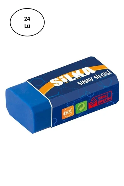 Silka Orta Boy Mavi Sınav Silgisi Art9 24 Lü