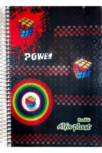 Alfa A4 160 Yaprak Spiralli Defter Renkli Plast Çizgili