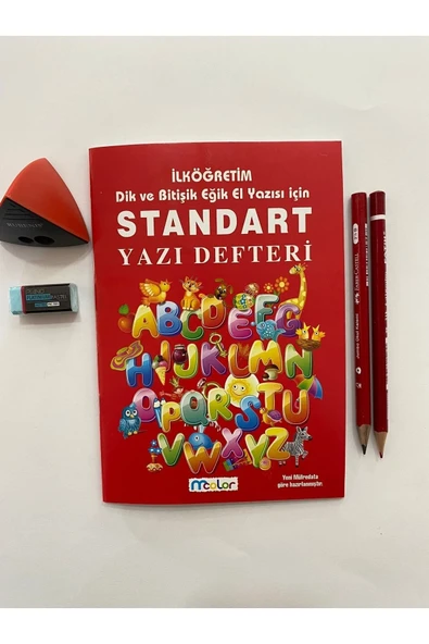Dudo Baby 1.sınıf 1 Adet Standart Çizgili Güzel Yazı Defteri Kalem Silgi Kalem Traş Set