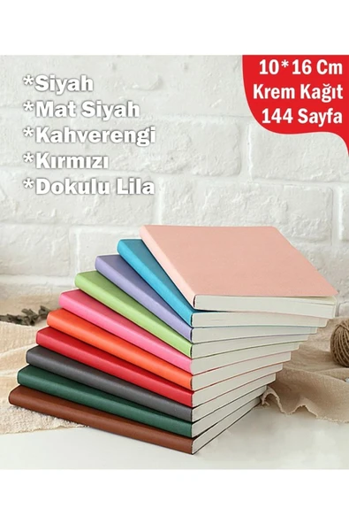 PULKO Promosyon A6 10*16 cm 72 yaprak 144 sayfa Yumuşak Kapak Not Defteri Çizgili 80 gram krem kağıt GÖRSELDEKİ ÜRÜN