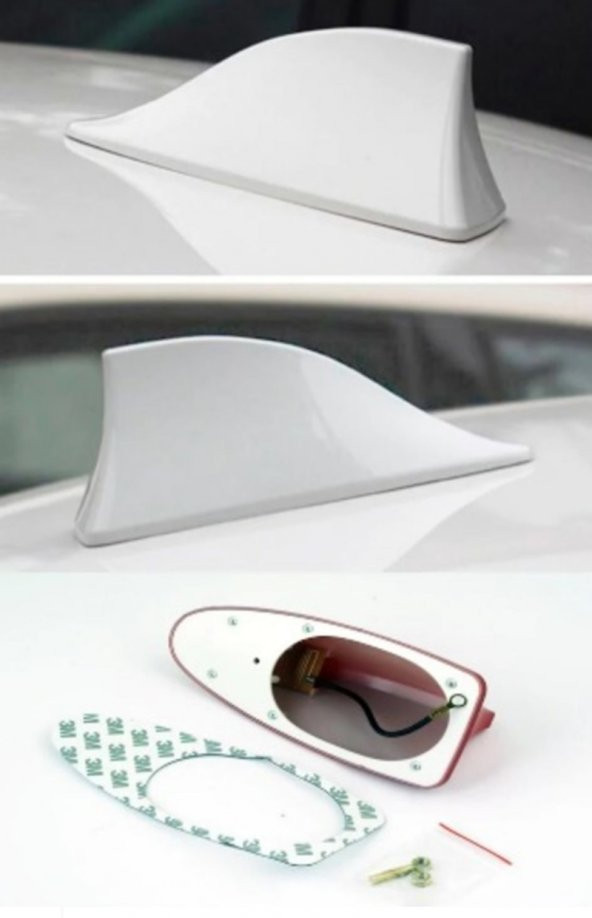 Renault Megane 2 Sedan 2002-2009 Elektrikli Shark Köpek Balığı Anten Beyaz Balina Tavan Anteni - 2