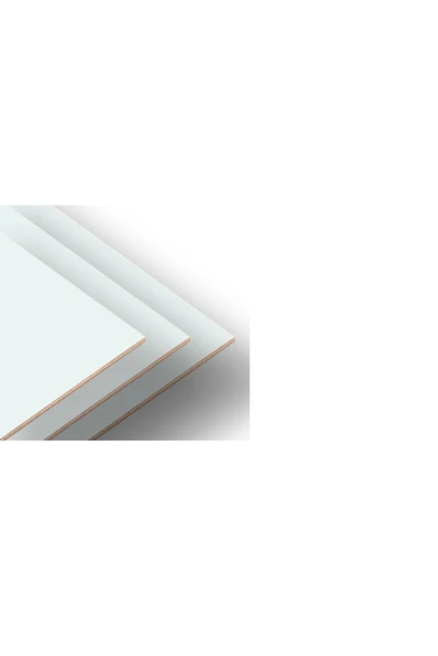 WoodyWorks Tek Tarafı Beyaz Boyalı Duralit Mdf 35x50cm Çok Amaçlı Levha, Resim Altlığı, 3mm