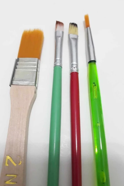 Esmay 5 Li Metal Spatula Seti Zemin Fırçası Boya Fırçası Akrilik Yağlı Boya Hobi Çalışmalar - 6