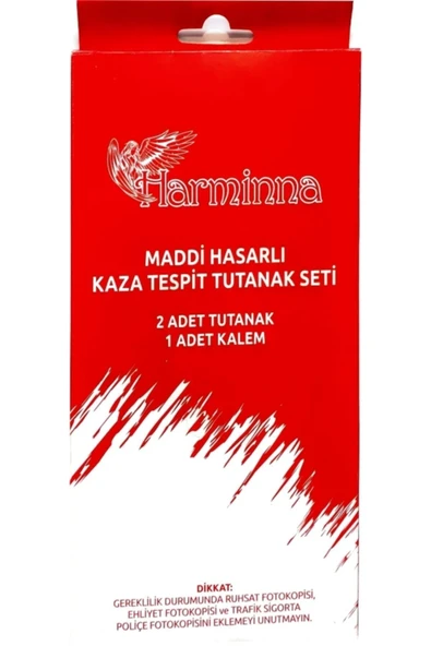 Harminna Maddi Hasarlı Kaza Tespit Tutanak Seti