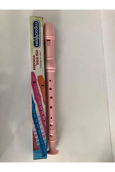 Helvacıoğlu Açık Pembe Blok Flüt Abs Plastik 3 Parça Net Ve Yüksek Ses Kalitesi Karton Kutu Öğrenci Tipi - 2