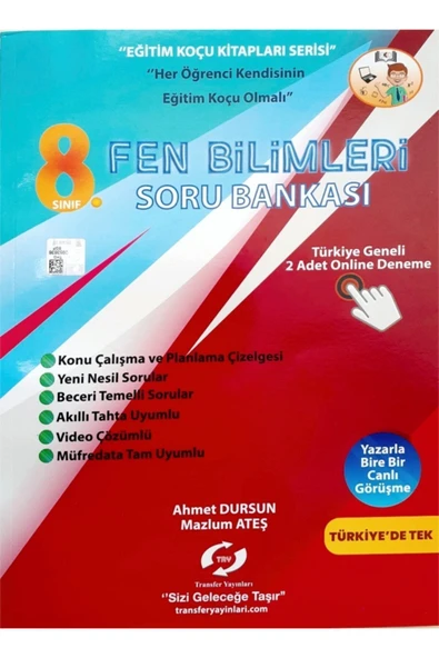Transfer Yayınları 8.sınıf Fen Bilgisi Soru Bankası Türkiyede Tek (yazarla Birebir Görüşme)
