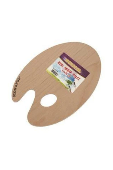 Monopol Oval Ahşap Palet 17*25 Cm