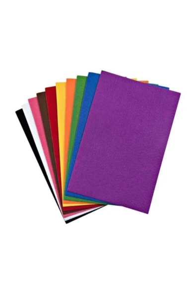 Akkaymak Renkli Keçe Yapışkanlı 10 lu 20x30 Karışık K2972