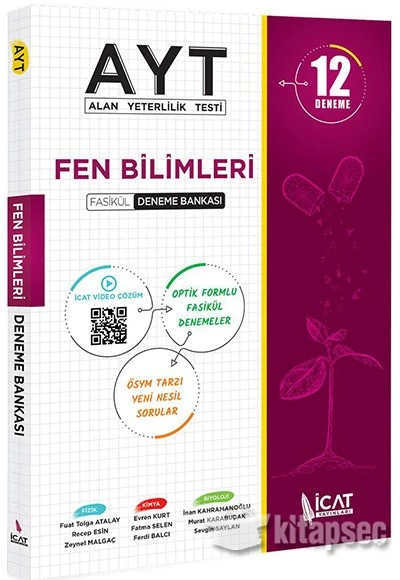 AYT Fen Bilimleri 12 li Fasikül Deneme Bankası İcat Yayınları